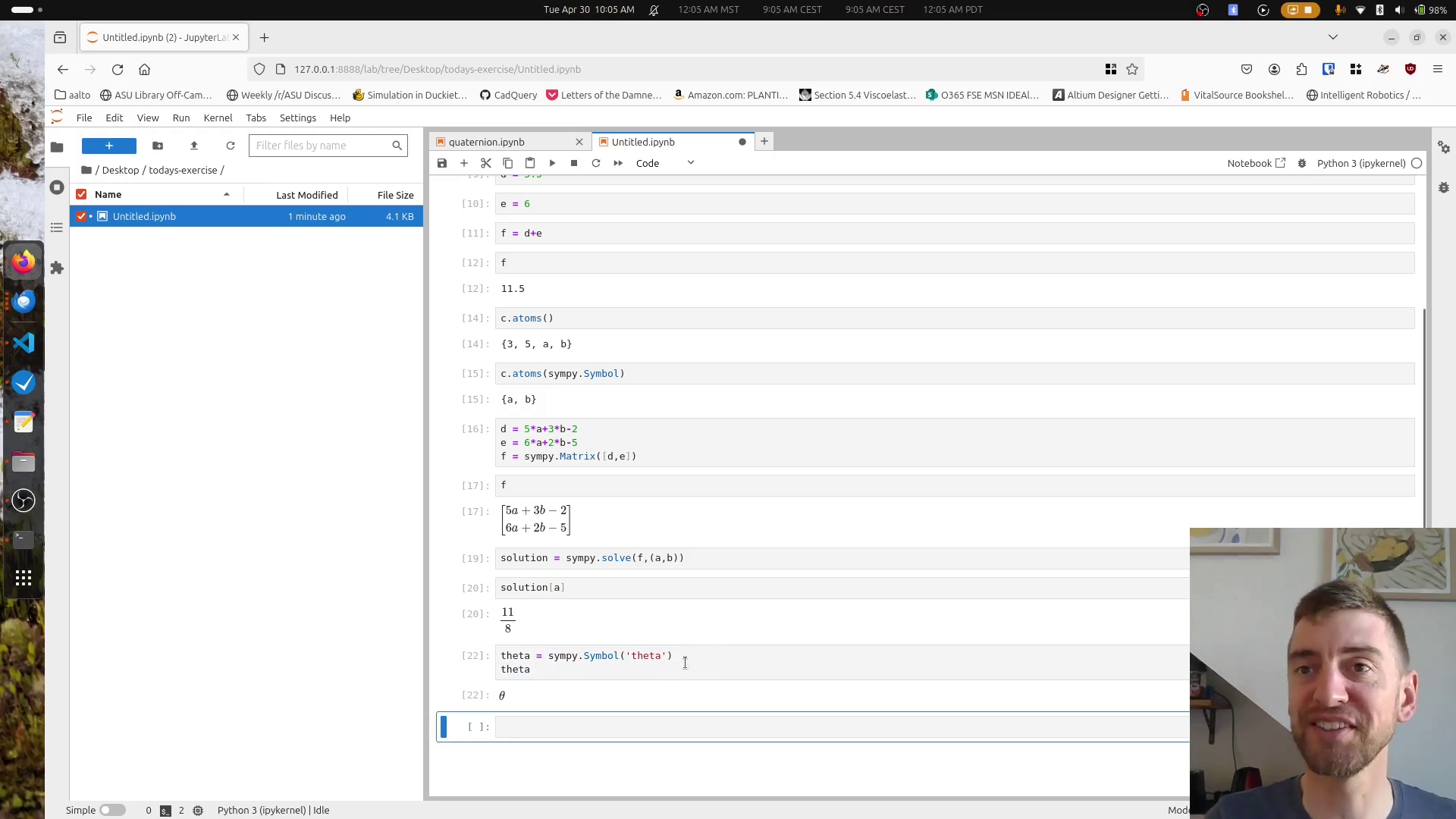 A Brief Intro to Symbolic Expressions in Python